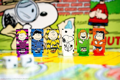 CLUE: Peanuts Board Game Solve The Mystery of Linus's Missing Blanket with Charlie Brown Snoopy &amp Friends Explore Iconic Locations Like Lucy’s Booth &amp Charlie’s House Officially Licensed