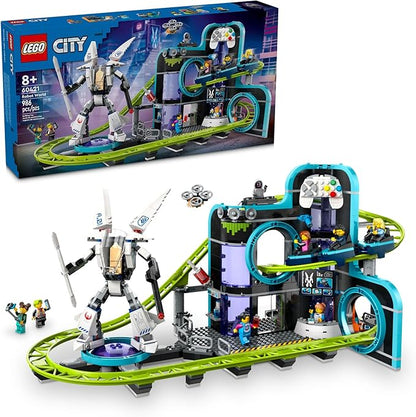 LEGO City Robot World Roller Coaster Building Set - Kids Engineering Toy with Posable Mech Suit for Boys &amp Girls Ages 8+ - Gift Ideas for Christmas - 60421