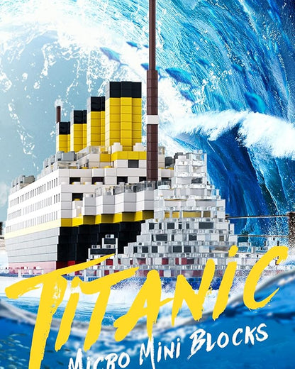 dOvOb Micro Mini Blocks Titanic Model Building Set with 2 Figure 1872 Piece Mini Bricks Toy Gift for Adults and Kids