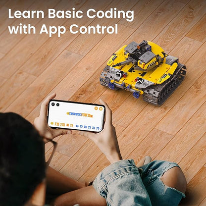 Sillbird Robot Building Kit with Remote Control STEM Gifts for Boys Age 8-13 Technic Coding Robotic Toys for Kids Birthday Buildable 5in1 Models with 488 Pieces