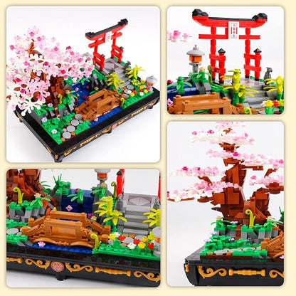 Cherry Blossom Meaningful Bonsai Tree Building SetsJapanese Style Sakura Tree Mini Building Blocks(1286 PCS)Enjoy Your Own Beautiful Display Show Present for Kids and Adults