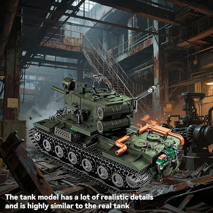 WW2 Army Tank Building Set KV-2 Heavy Military Vehicles Collectible KV2 Model for Boys &amp Adults