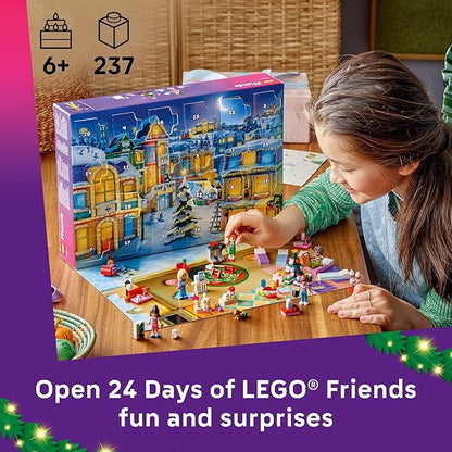 LEGO Friends Advent Calendar 2025 Building Toy - Holiday Countdown Set for Girls &amp Boys Ages 6+ - 24 Buildable Surprises 5 Minidolls &amp 5 Pets - Kids Gift Idea for Christmas - 42668