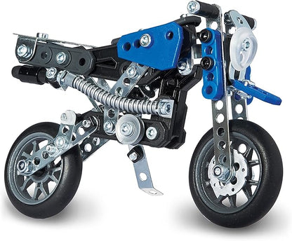 MECCANO Erector 5 in 1 Model Building Set - Motorcycles 174 Pieces for Ages 8 and up STEM Construction Education Toy