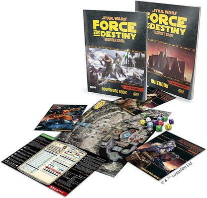 Star Wars - Force and Destiny: Beginner Game Ignite Your Lightsabers and Discover Your Force Destiny! Sci-Fi Roleplaying Game Ages 10+ 3-5 Players 1 Hour Playtime Made by Edge Studio