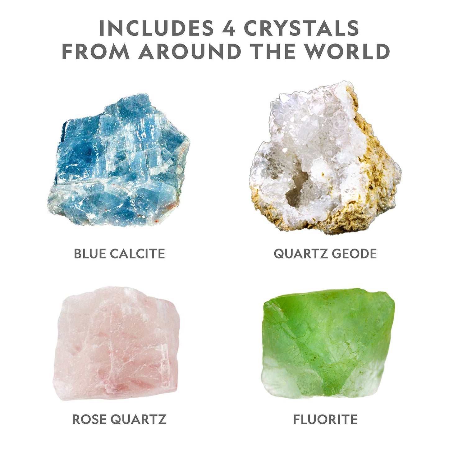 National Geographic Mega Crystal Growing Kit - Grow 6 Crystals with Light-Up Stand, Science Gifts for Kids 8-12