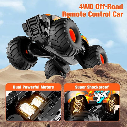 Remote Control Car Monster Truck Toys4WD Waterproof Off-Road RC Cars for All terrian1:16 Amphibious Hobby Pick-up Truck Toy Vehicle Gifts for Boys Girls Presents Age 8 9 10 11 12+