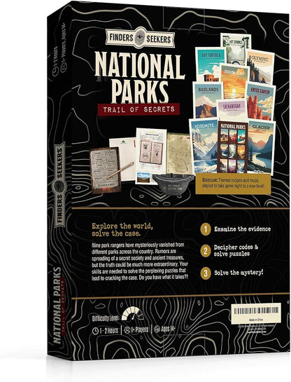 Mystery Game | National Parks Trail of Secrets – Be a Detective and Investigate an Unsolved case Escape Room Puzzle Game for Date Night Family Night or Solo.