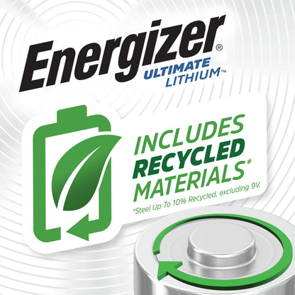 Energizer Ultimate Lithium AA Batteries (8 Pack), 1.5V Lithium Double A Batteries