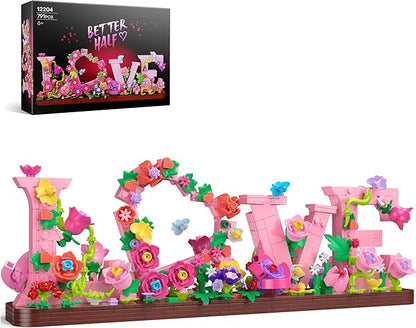 Flower Building Set for Love 791PCS DIY Romantic Floral Brick Kit Graduation Gift School Desk Decor Room Decoration Just Gift for Aged 6+ Kids Girls &amp Adults
