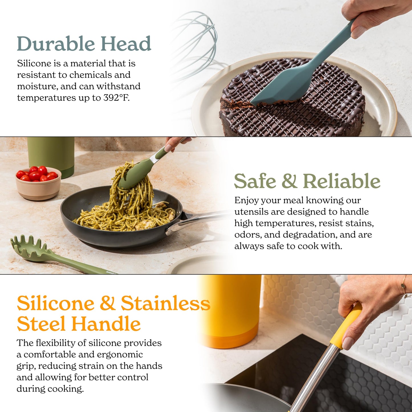 SMIRLY Kitchen Utensils Set, 26PCS Silicone Cooking Utensils Set, Spatula Set with Holder, Stainless Steel Kitchen Gadgets for Home and Kitchen
