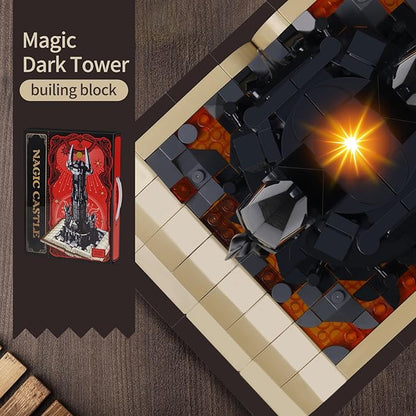Lord of The RS Castle Building Blocks ToysCreator Architecture Dark Tower Magic Book Building Set Best Choice for 12+ Boys Girls or Adults.