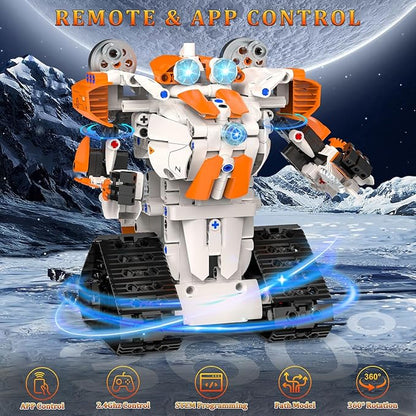 5in1 STEM Robot Building Toys for Kids Remote &amp APP Controlled Robot Car Tank STEM Building Kit for Kids Science Learning 689 Pcs DIY Building Blocks Set Gifts for Age 6 7 8 9 10 11 12+ Boys &am