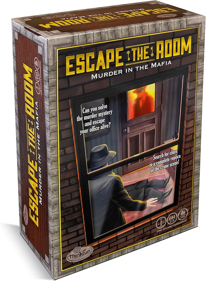 ThinkFun Escape The Room: Murder in The Mafia - Engaging Brain Teaser Game | for Age 13 and Up | Ideal for Teens and Adults | Perfect Addition to Game Nights