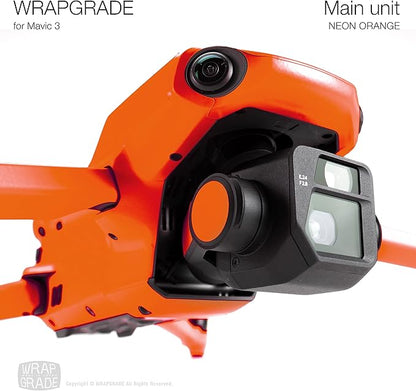 WRAPGRADE Full Skin Stickers for DJI Mavic 3 / Mavic 3 Classic (NEON Orange)