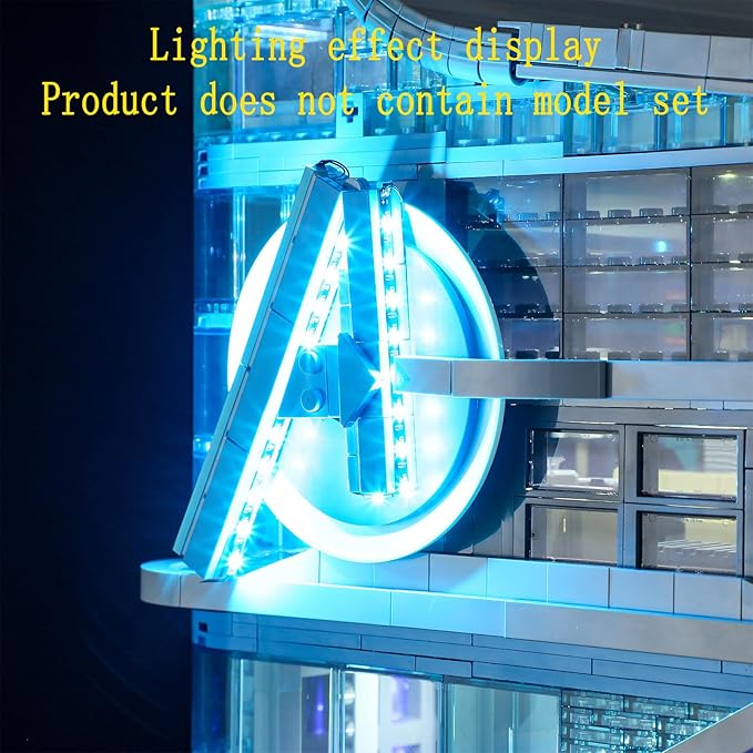 LED Light Kit Compatible with Lego Avengers Tower 76269 (Model Set Not Included)