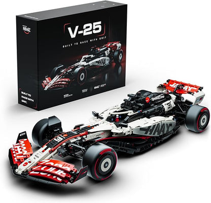Nifeliz V25 F1 Racing Car Model Set 1:8 Scale Car Building Set for Adults Collectible and Display Gift for Racing Fans (2634 PCS NF10329)