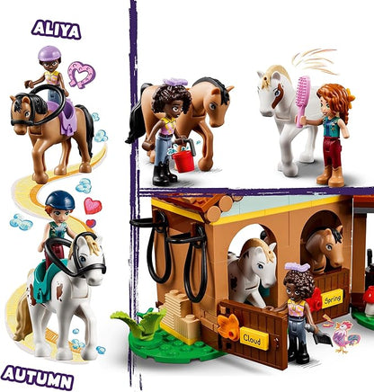 Lego Friends Autumn’s Horse Stable 41745 Building Toy Role-Play Fun for Kids Ages 7+ with 2 Mini-Dolls and 2 Horses Carriage and Riding Accessories A Gift Birthday Gift for Kids Who Love Horses