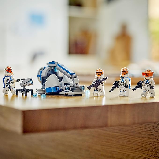 Lego Star Wars 332nd Ahsoka Company Clone Troopers Battle Pack - The Clone Wars Building Kit with Speeder Vehicle Tenon Launcher and Minifigures - Gift for Children from 6 Years Old 75359