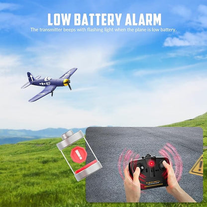 volantexrc RC Plane 3 Channel Remote Control Airplane Fighter Toys 2.4GHz 6-axis Gyro Stabilizer RTF Glider Aircraft Plane Easy to Fly for Adults Beginners (F4U Corsair)