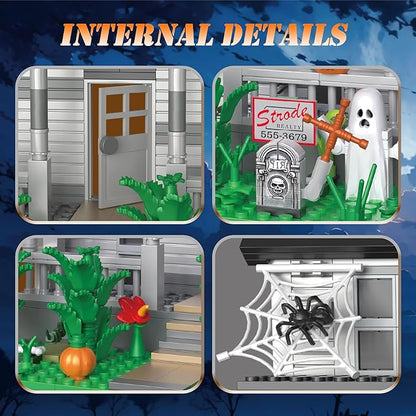 Halloween Movie Building Set – Horror House &amp Figure Toy Building Blocks Compatible with Lego Collectible for Horror Fans &amp Adults Creative DIY Display Toy