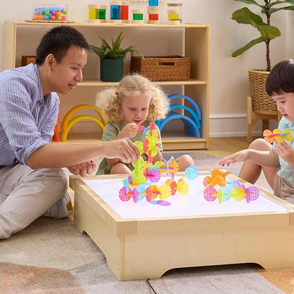 Guidecraft Interlox Discs - 96 Piece Set: Kids STEM Learning and Construction Toy Creative and Educational Building Set for Toddlers