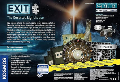 EXIT: The Deserted Lighthouse (With Jigsaw Puzzle) | Exit: The Game - A Kosmos Game | Family-Friendly Jigsaw Puzzle-Based at-Home Escape Room Experience for 1 to 4 Players Ages 12+
