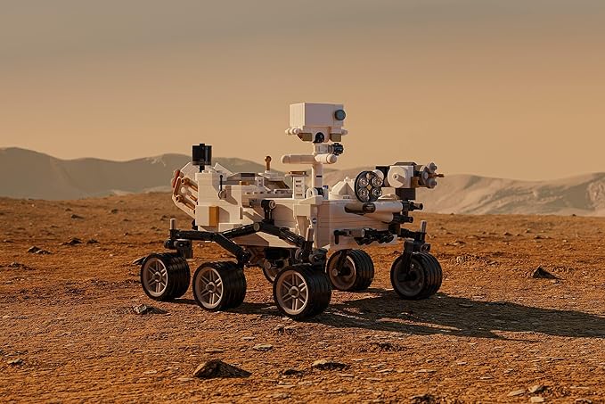 Brick Loot NASA Mars Rover Perseverance Building Kit – 603-Piece Lego-Compatible Space Exploration Model with Ingenuity Helicopter Premium ABS STEM DIY Set for Kids &amp Adults Display Collectible