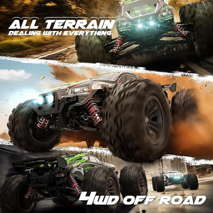 Hosim 2845 Brushless 60+ KMH 4WD High Speed RC Monster Truck 1:16 Scale RC Car All Terrain Off-Road Waterproof 2.4GHZ Hobby Grade Remote Control Vehicle for Adults Children(Green)