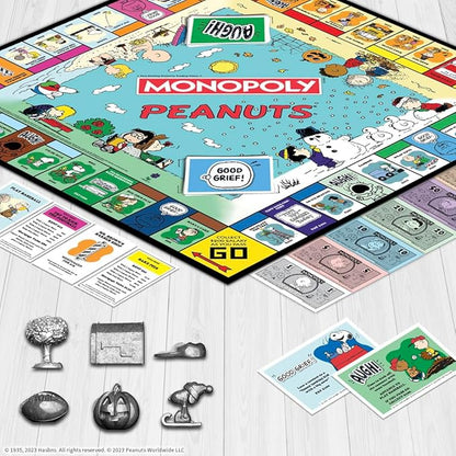 Monopoly Peanuts Board Game Play as Snoopy on Sled Baseball Cap Kite Eating Tree &amp More Officially Licensed and Collectible Monopoly Game Based On The Famous Comic Strip Peanuts