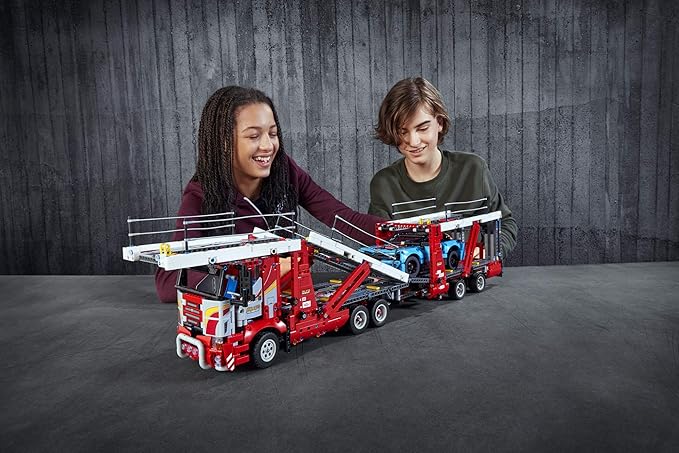 LEGO Technic Car Transporter 42098 Toy Truck and Trailer Building Set with Blue Car Best Engineering and STEM Toy for Boys and Girls (2493 Pieces)
