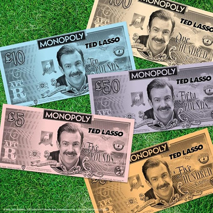 Monopoly Ted Lasso | Officially Licensed Board Collectible Board Game | Play as Believe Sign Goldfish Tea up Ted’s Visor and More | Based On Popular Comedy Series