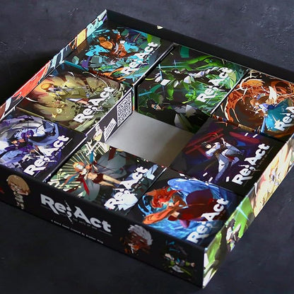 ReACT - The Arts of War - Board Game for 2 Players | 15-30 Mins Playtime | Original Anime Manga Artstyle | 1 vs 1 Fighting Dueling Card Game (Standard Edition)