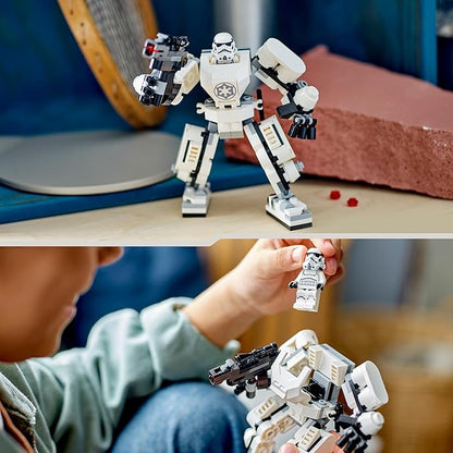 Lego 75370 Star Wars The Stormtrooper Robot Buildable Figure Model with Articulated Parts Minifigure and Blaster Tenon Launcher Toy for Kids Boys and Girls from 6 Years Old