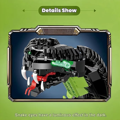 Fangool 2025 Mechanical Snake Building Blocks Set Technological Cobra Animals Model Toy Set 689 Pcs Creative Toys Gifts for Adults