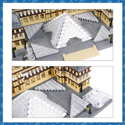 Architecture Louvre Micro Building Blocks Set 3377 PCS World Famous Architectural Model Educational Toys Building Bricks
