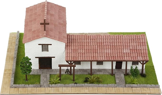 California Mission San Francisco Solano – 3D Mini-Bricks Architecture Kit 1250 Pieces Plaster Brick Construction Set Stem Educational Model for Teens &amp Adults