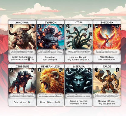 Monsters &amp Mandates Expansion for Pantheum by Archwood Games | 3 Modular Add-Ons with New Demigods Monsters &amp Mandate Missions | Strategy Expansion for Ages 12+ | 1–4 Players | 45–60 Min Play