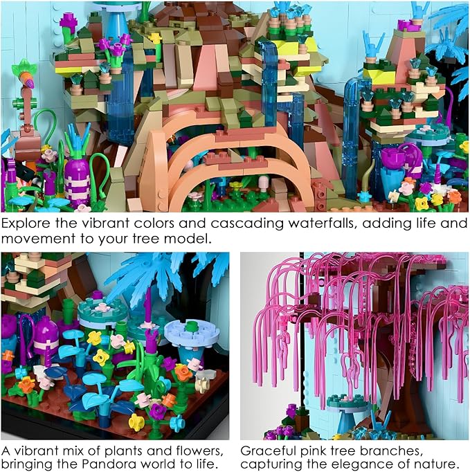 Micro Brick Tree of Life Building Set Creative Nature World Model 3D Wall Art Home Office Decoration or Table Display Collectible Display Set Ideas Gift Building Toy for AdultsTeens Ages 8+ Kids