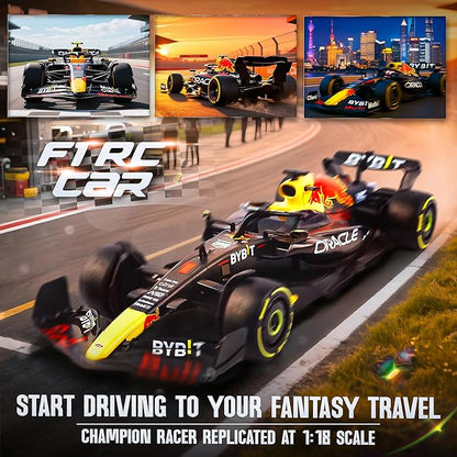 BEZGAR F1 Remote Control Car - Officially Licensed Rb18 Toy Car 1:18 Model Vehicle 2.4GHz Race F1 RC for BoysGirls and Adults Ideal for Kids &amp Collectors 94800