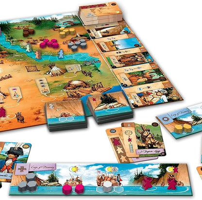 Ludonaute Lewis &amp Clark The Expedition Second Edition - Ludonaute Games Strategy Board Game Ages 14+ 1-5 Players 120 Min