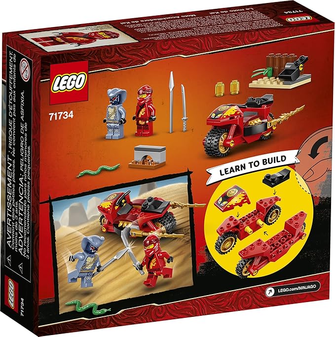 LEGO NINJAGO Legacy Kai’s Blade Cycle 71734 Ninja Motorcycle Playset Building Kit Featuring NINJAGO Kai and a Snake New 2021 (54 Pieces)