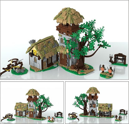 Medieval Building Set Knight Training Ground Buildings Blocks for Adults Teens DIY Toy Model Kits for Adult Boys Girls 12+ Home Office Art Decor Holiday Christmas Birthday Gift 1109PCS