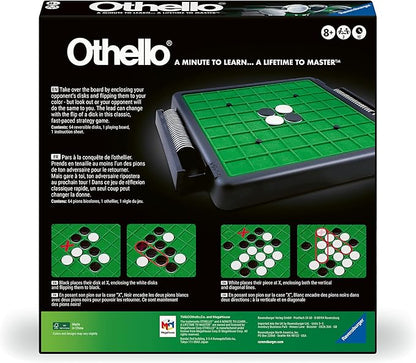 Ravensburger Othello - Classic Strategy Board Game for 2 Players - Easy to Learn Hard to Master - Fast-Paced Family Fun - Ages 8+