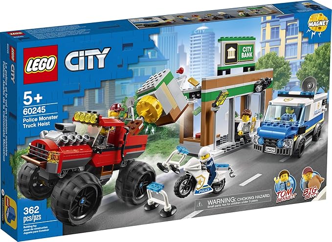 LEGO City Police Monster Truck Heist 60245 Police Toy Cool Building Set for Kids New 2020 (362 Pieces)