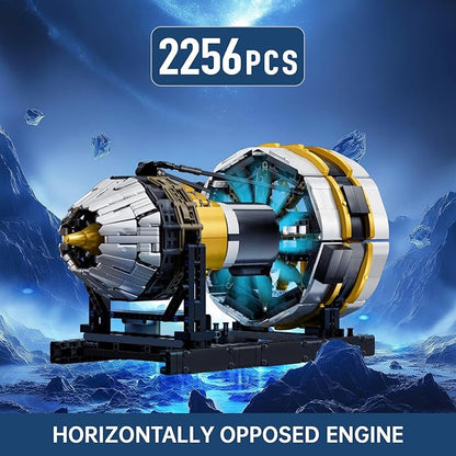 Mould King Aircraft Engine Toys Building Sets Mini Engine Model with Motor 10141 STEM DIY Project Building Kits Collectible Birthday Blocks for Adults Aged 14+ (2256 Pieces)