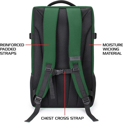 ENHANCE Collector's Edition Board Game Backpack - Reinforced Rigid Board Game Storage with Padded Shoulder Straps Carrying Handle and Accessories Pockets for Dice Card Games More (Dragon Green)