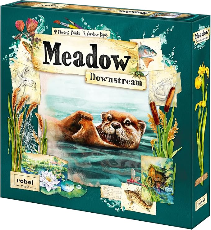 Meadow Downstream Board Game EXPANSION | Strategy Adventure Nature Fun Family for Adults and Kids Ages 10+ 1-4 Players Avg. Playtime 60-90 Minutes Made by Rebel(REBMEAD3)