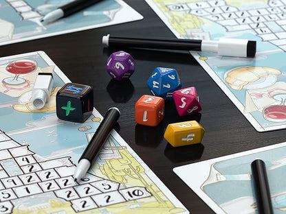 Roll to The Top - Journeys Base Game - Roll-and-Write Baord Game - 1 to 6 Players - 20 Minutes Play Time (Roll to The Top: Journeys (Base Game))