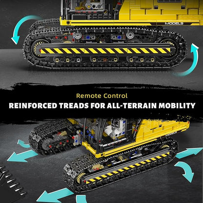 Mould King 13112 Upgraded RC Excavator Building Sets 2169+ Pieces Building Model Kits App Remote Control Construction Truck Excavator Science Kits with Motor STEM Engineering Toys for Teens Adults